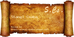 Stangl Csaba névjegykártya